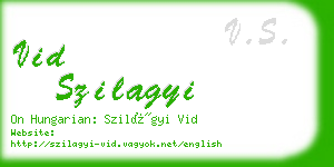 vid szilagyi business card